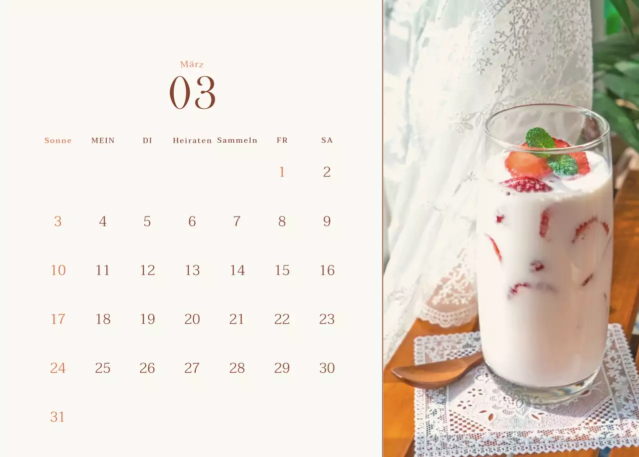 Emotionales Cafe-Fotolayout in Beige und Braun