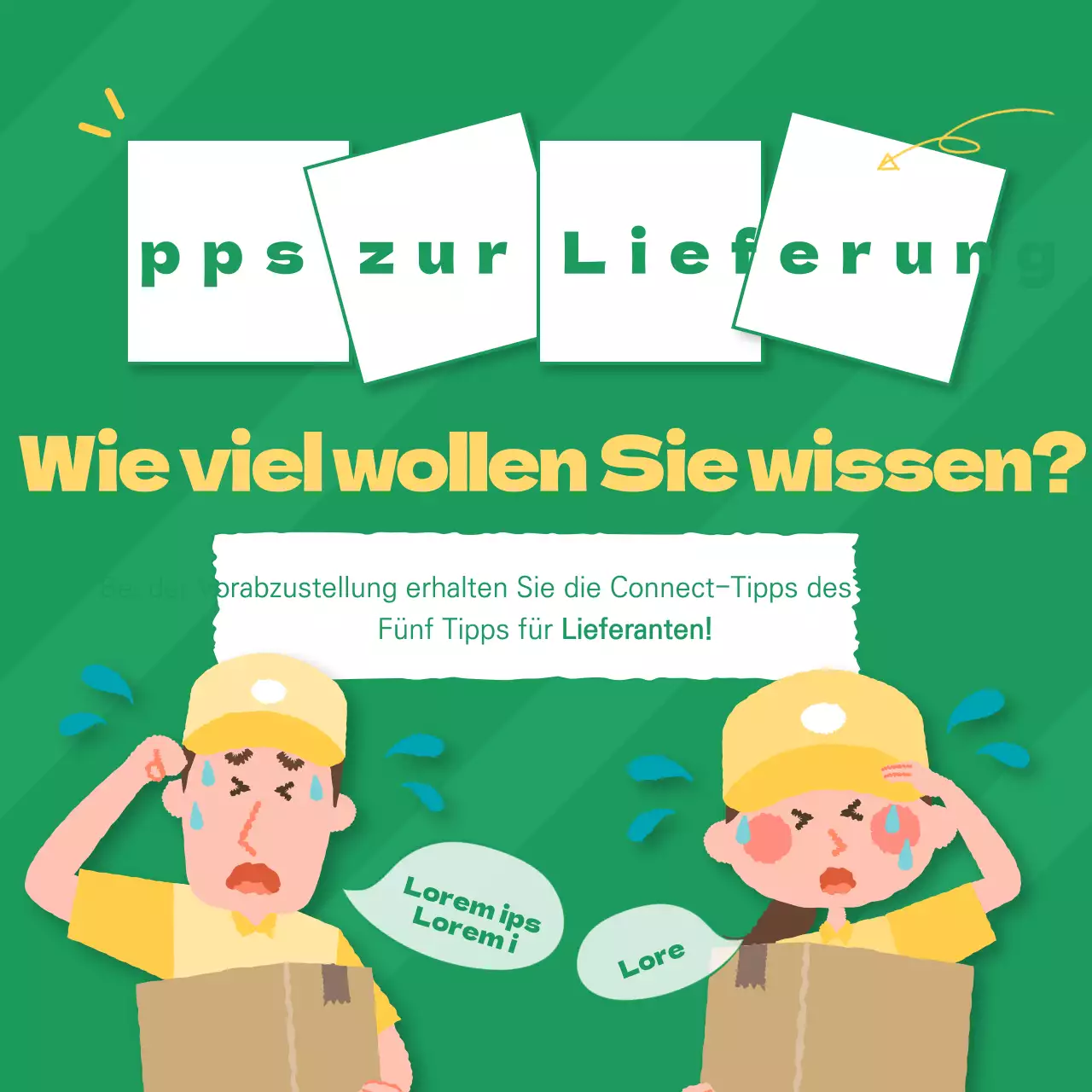 Lieferung Connect-Tipps