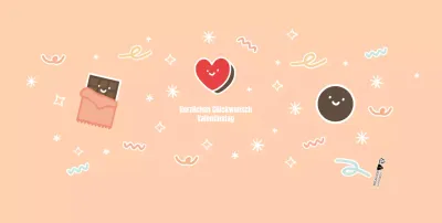 Rosa Valentine Niedliche Schokolade Pappbecher