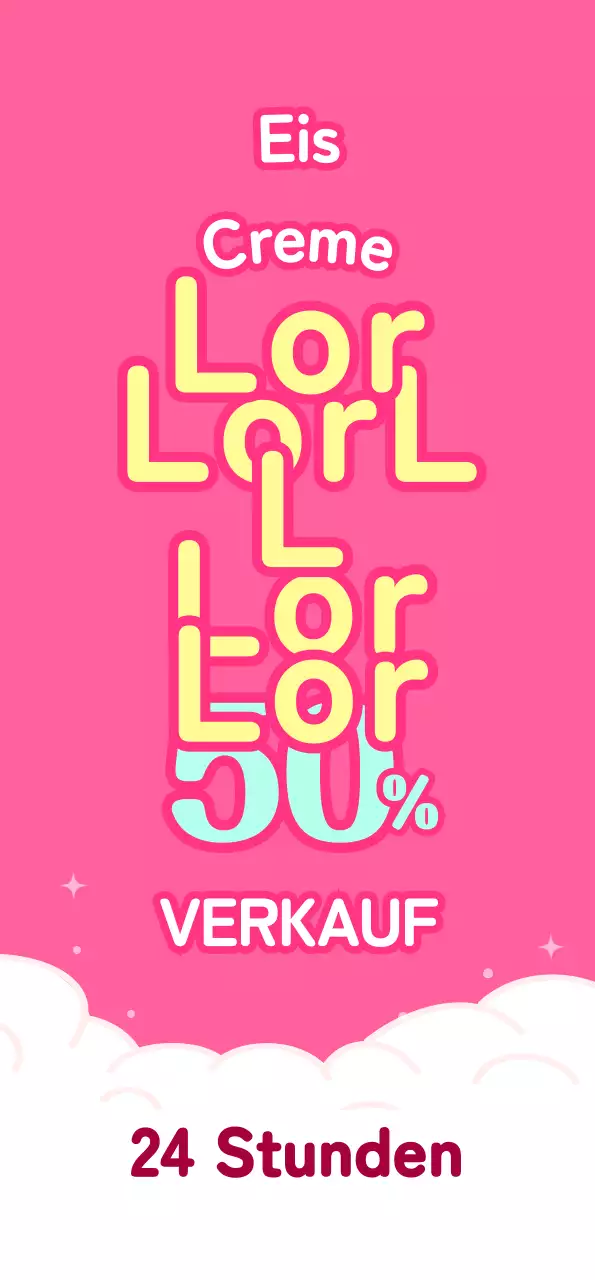 Eine rosa und hellblaue Eisdiele