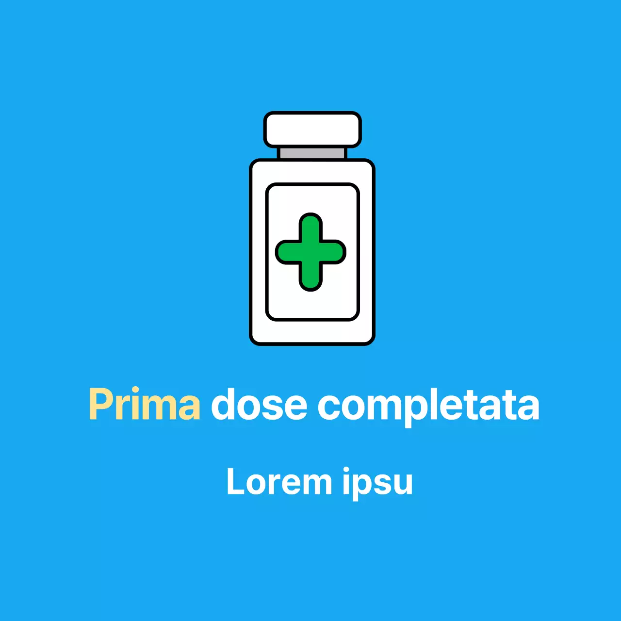 Adesivo medico per la vaccinazione corona azzurro