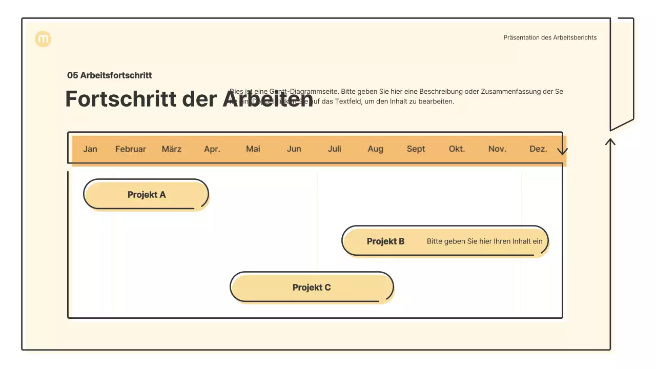 Punktformen mit Pfeilen in hellgelb Business-Präsentationsmappe