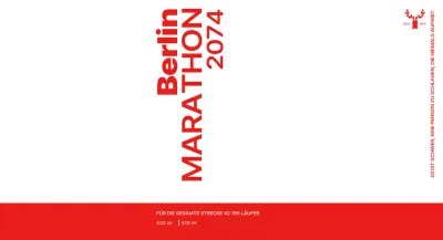 Gestaltung eines Marathons mit rotem Farbschema
