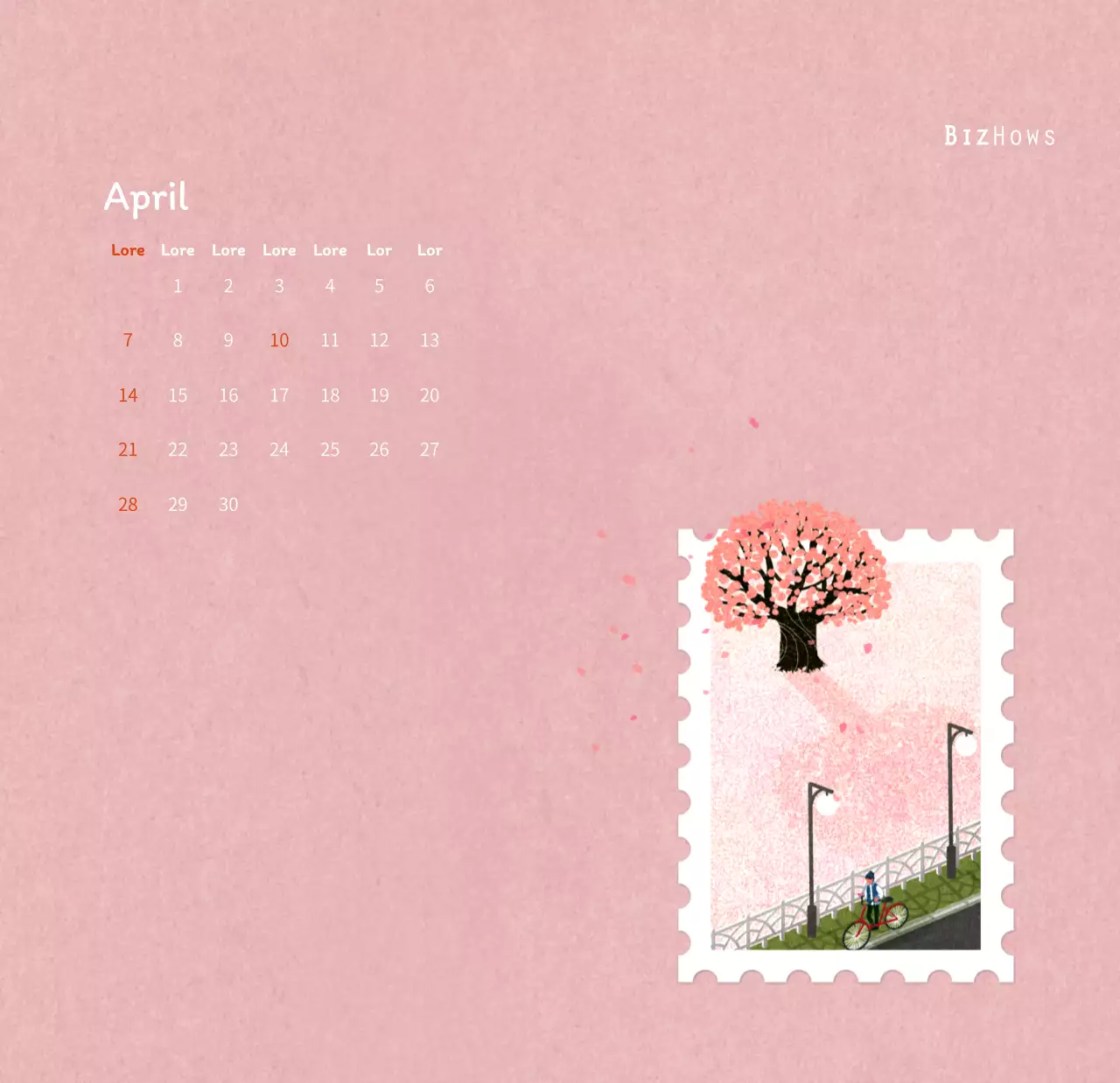 Stempelillustrationen mit einem warmen Konzept