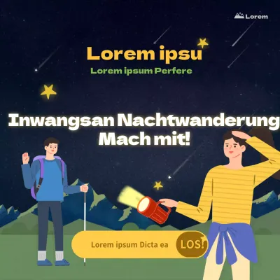 Blue's illustrierte Nachtwanderung Crew Rekrutierung (Instagram-Feed Post)