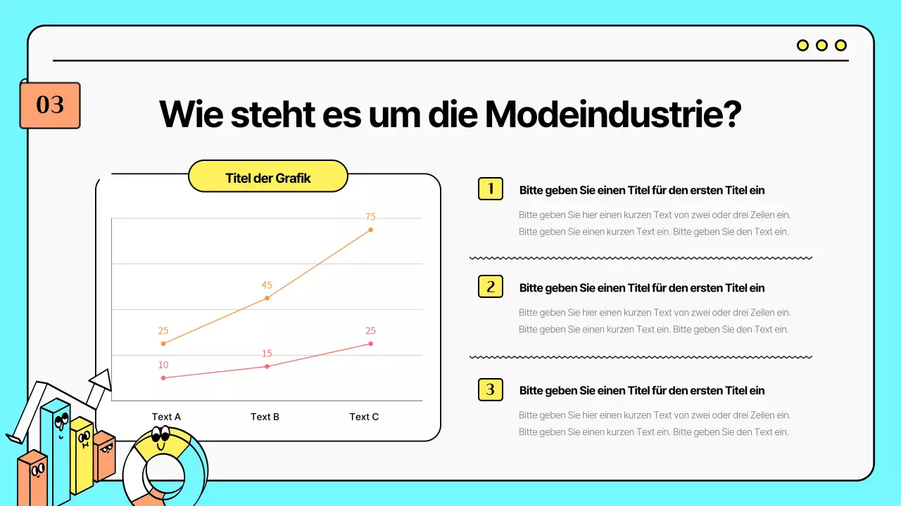 Marketingstrategien für niedliche Illustrationen in Mint und Gelb