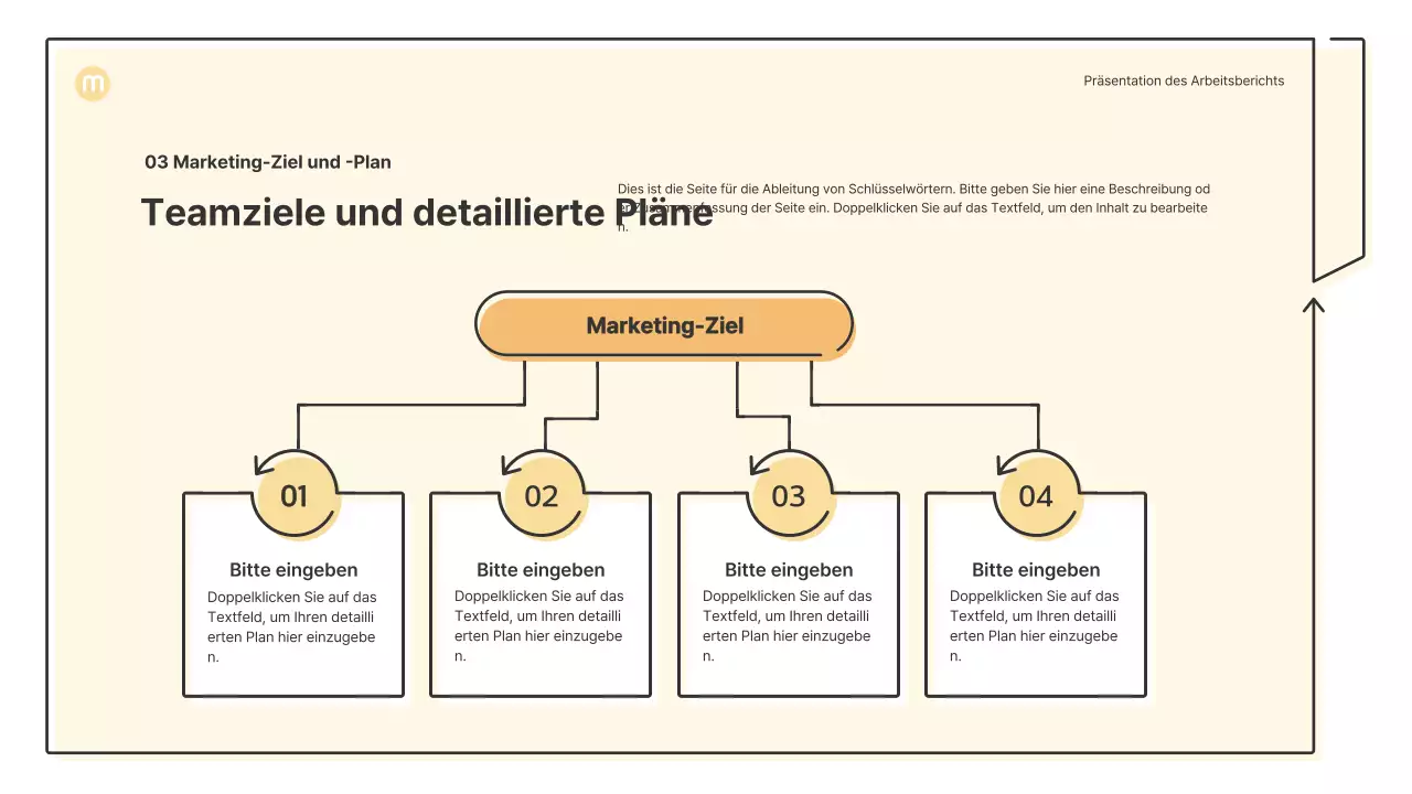 Punktformen mit Pfeilen in hellgelb Business-Präsentationsmappe