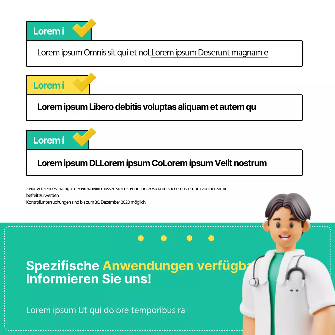 Minze und gelbe erweiterte GesundheitskarteNews