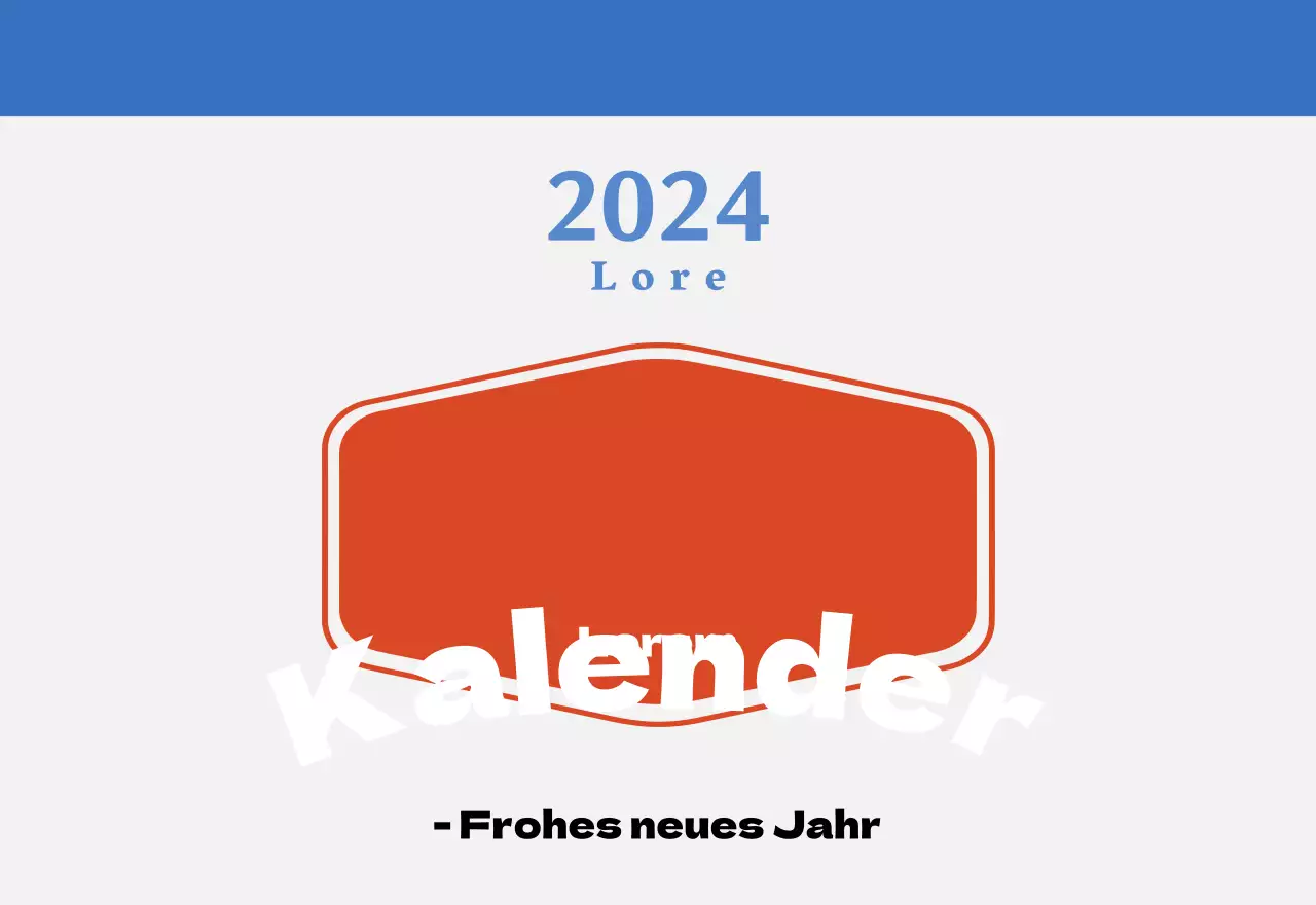 Retro-Konzept Nostalgie-Kalender in rot und blau