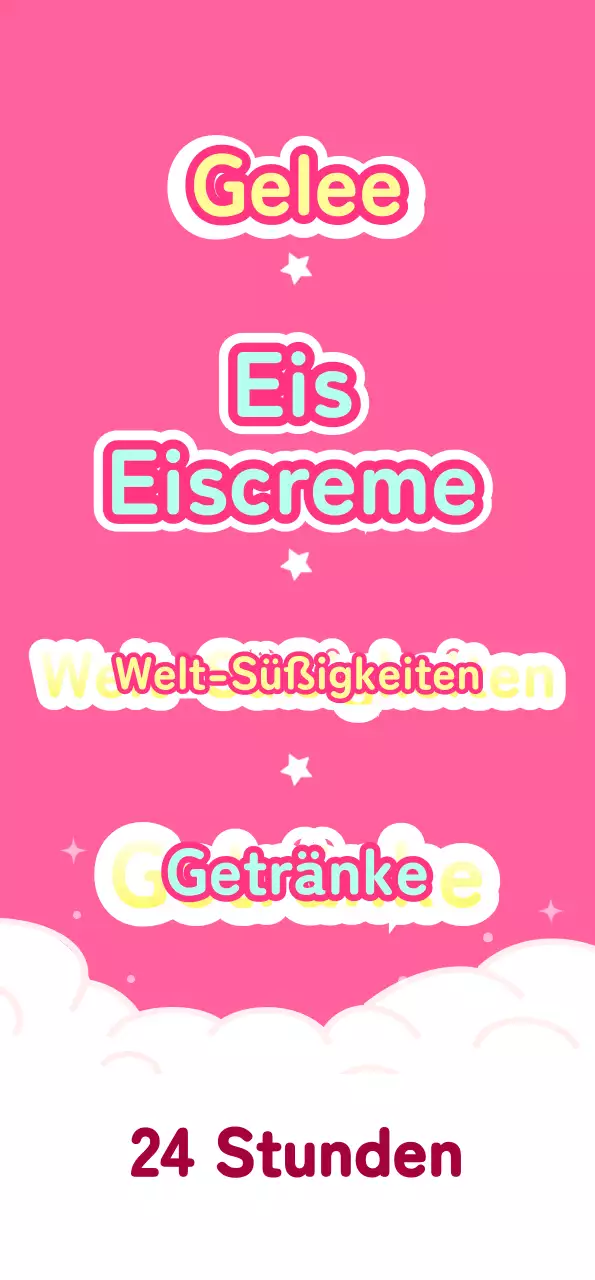 Eine rosa und hellblaue Eisdiele