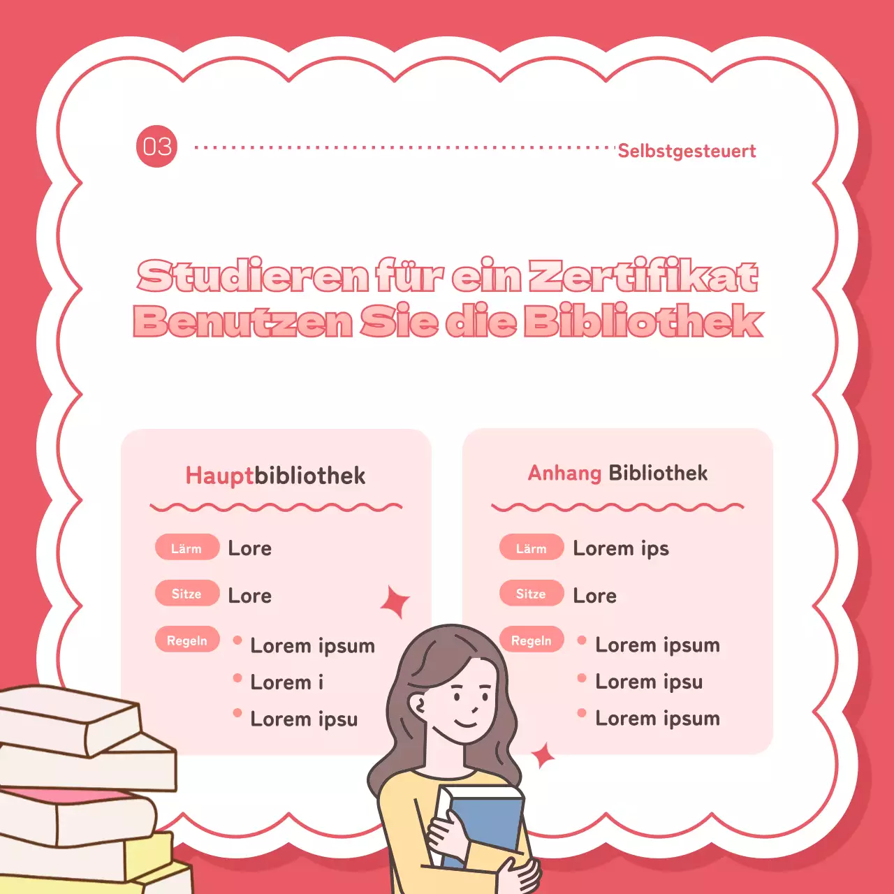 Eine niedliche, pinke und spritzige Art, die Freizeit von Studenten zu fördern