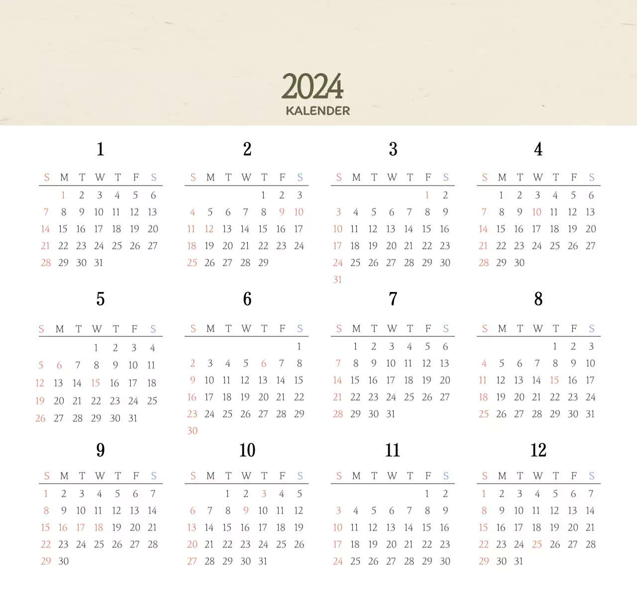 Traditioneller koreanischer Restaurantkonzept-Gutscheinkalender in Beige und Braun