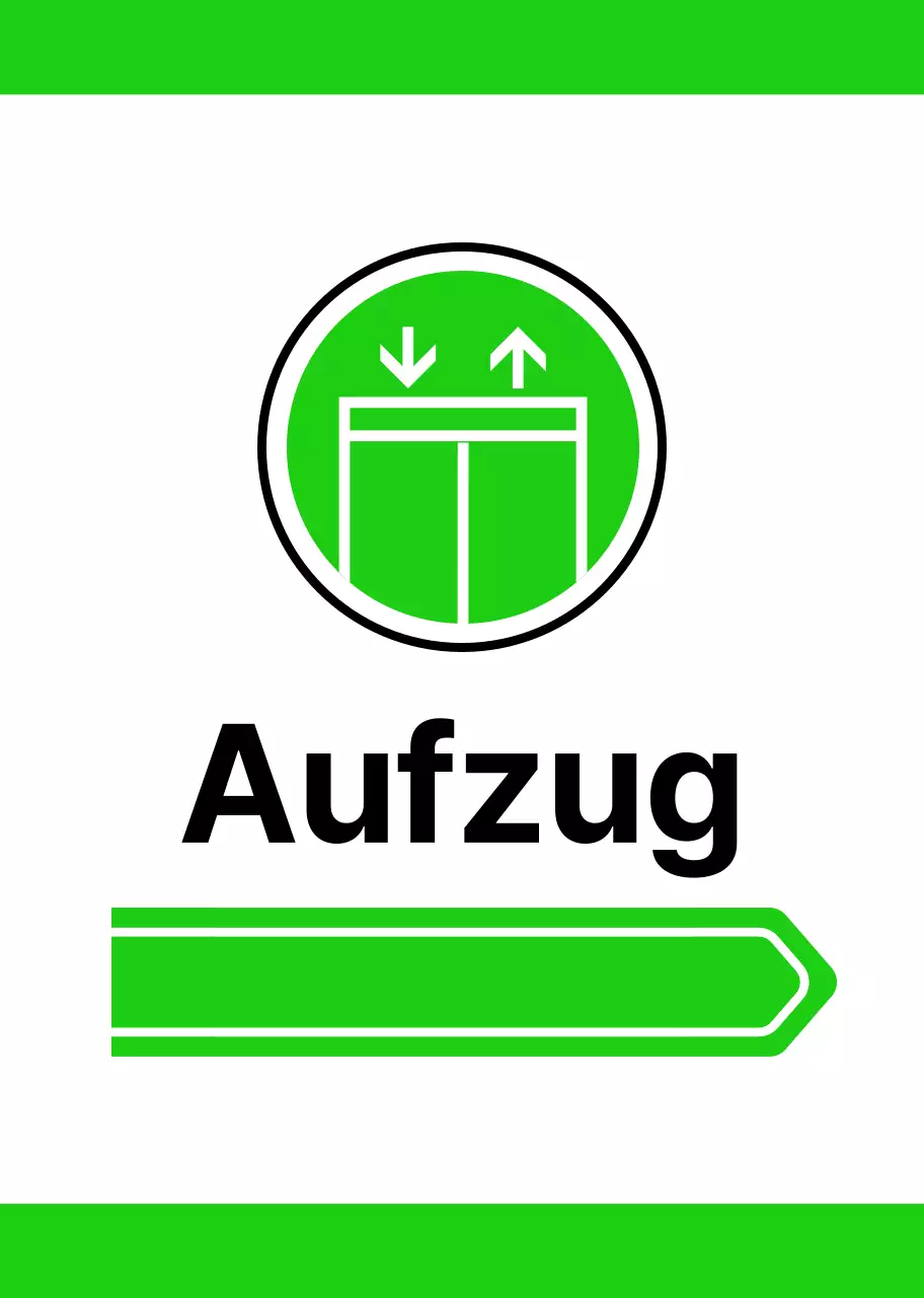 Zur Standortbestimmung mit einfachen gelben und grünen Piktogrammen