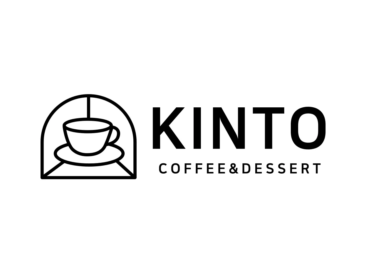 ホワイトシンプルなカフェロゴのカフェ用 현판