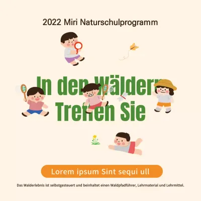 Niedliches Walderlebnis Soziale Medien