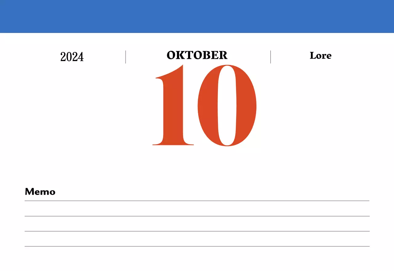 Retro-Konzept Nostalgie-Kalender in rot und blau