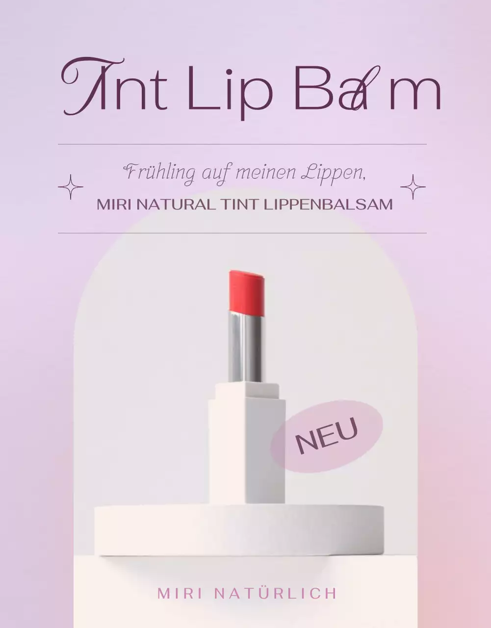 Emotionale getönte Kosmetika, um rosa und lila Fotos hervorzuheben