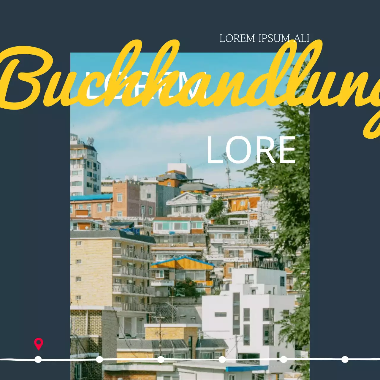 Ein Leitfaden für eine moderne Buchhandlung in Marineblau