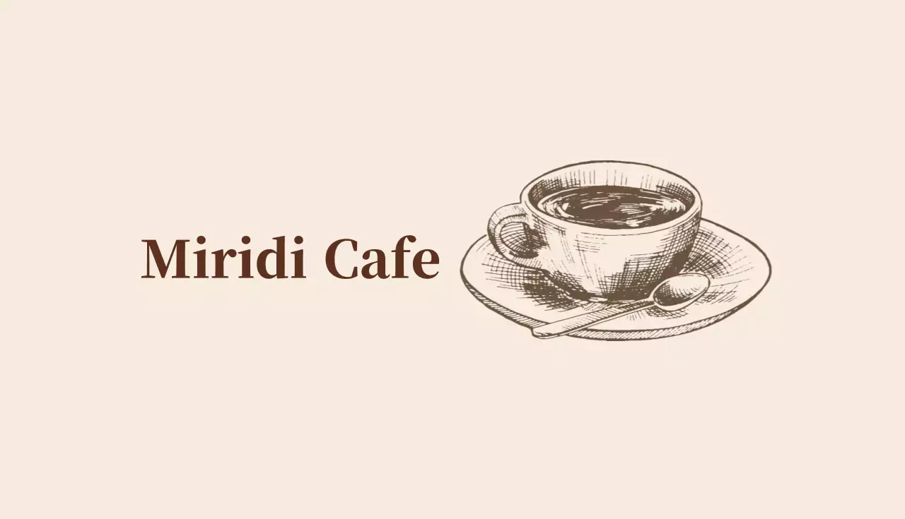 ベージュ クラシック カフェ 名刺