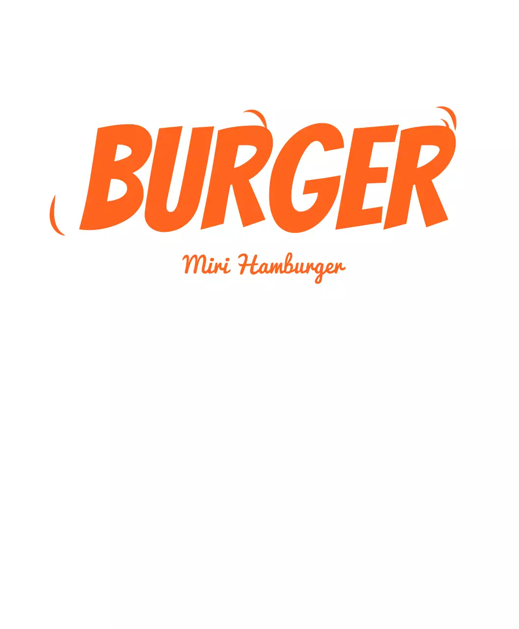 Hamburger Charakter Konzept Shop Uniform in orange und weiß