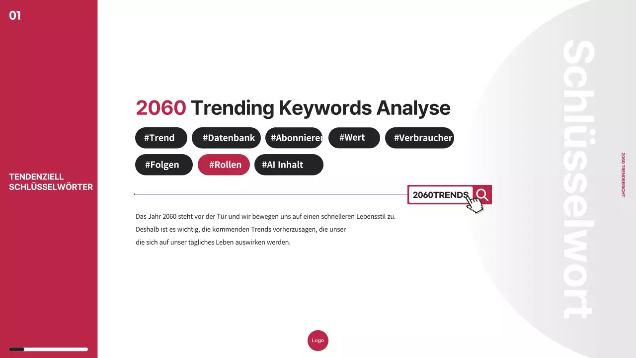 Marketing Trends Report Thema mit rosa Farbchip