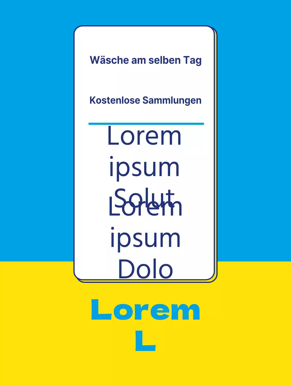 Cooles Waschsalon-Banner in Gelb und Hellblau