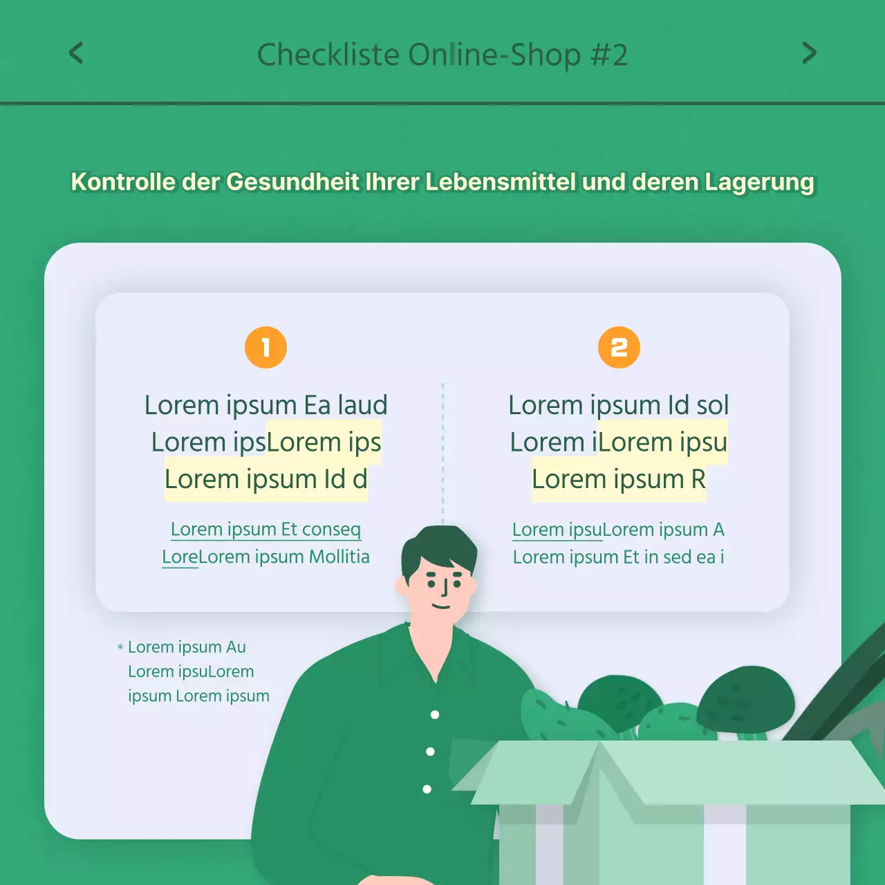 Grün Ton Orange Punkt Einfache Illustration Lebensmittelsicherheit Tag Karte Nachrichten