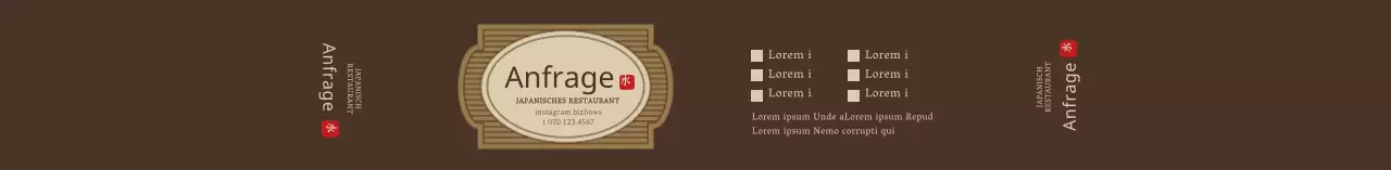 Braune einfache japanische Bento-Box