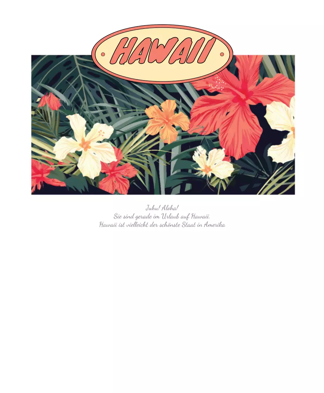 Sommer hawaiianischen floralen Illustration