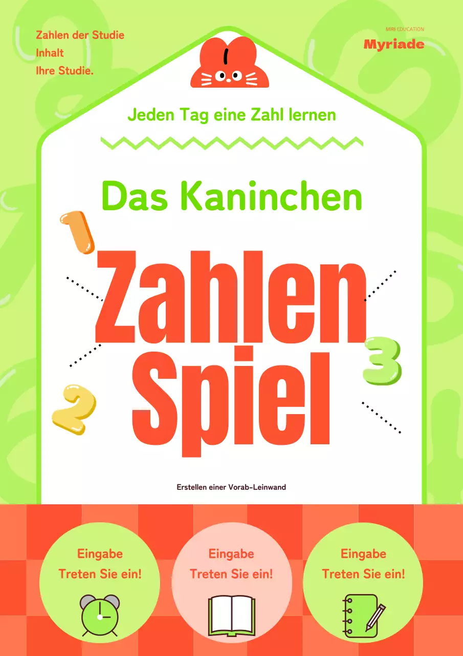Kitschiges Buchcover für die frühkindliche Bildung in Chartreuse und Orange
