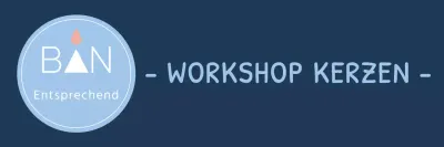 Einfaches, modernes Textlogo in Hellblau und Weiß für das Personal und die Erfahrung eines Kerzenladens