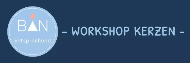 Einfaches, modernes Textlogo in Hellblau und Weiß für das Personal und die Erfahrung eines Kerzenladens