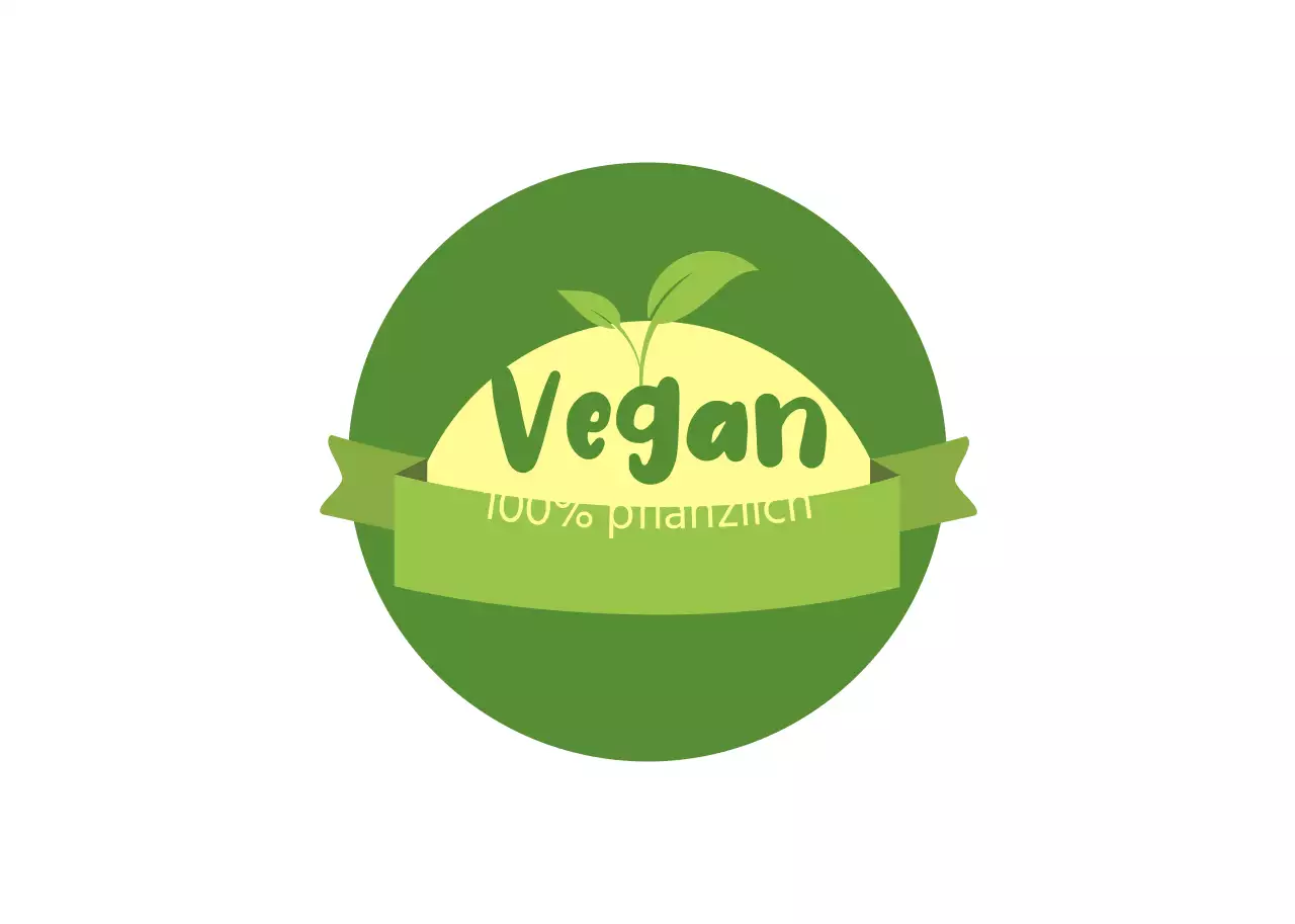 Veganer Zutatenführer mit einem niedlichen Konzept in Chartreuse und Grün