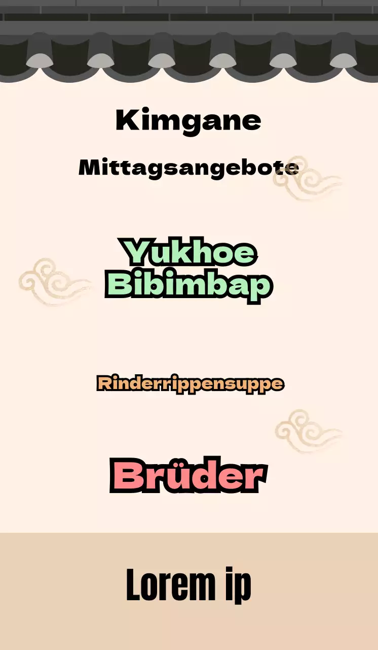 Traditionelles Konzept einer Metzgerei in einem beige gefliesten Haus