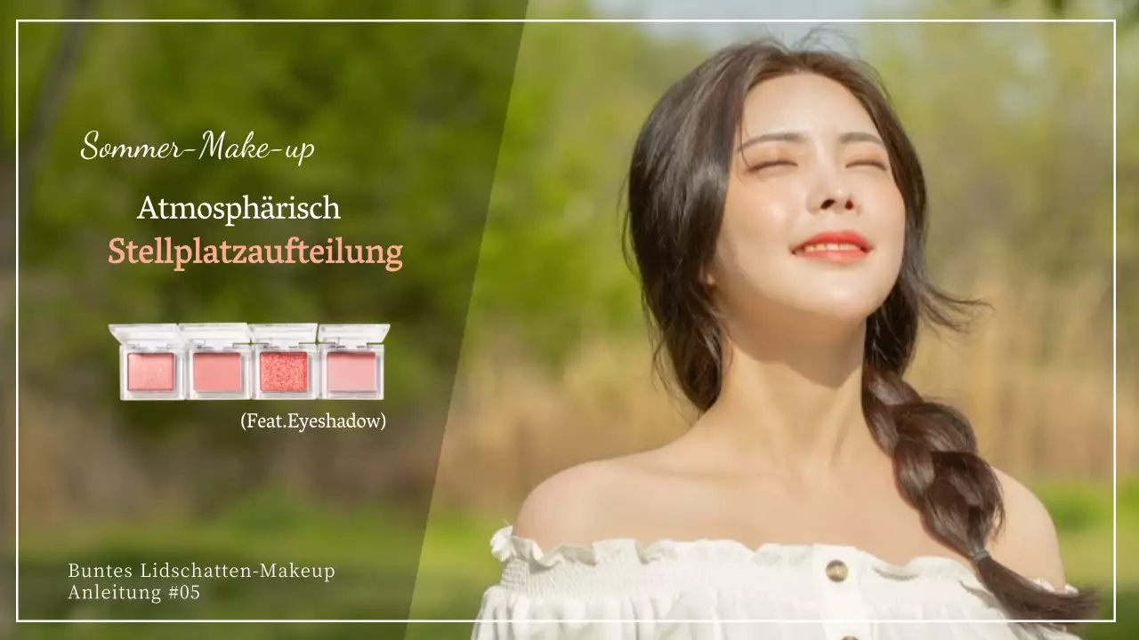 Pfirsichfarbenes Make-up Lidschatten-Tutorial für den Sommer