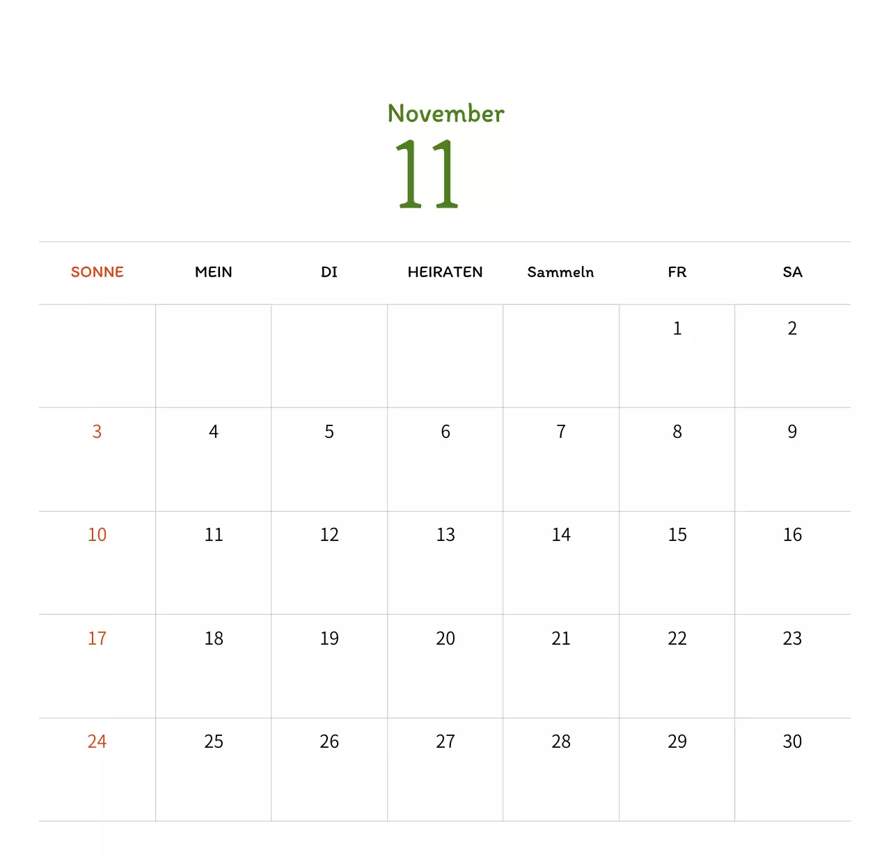 Stempelillustrationen mit einem warmen Konzept