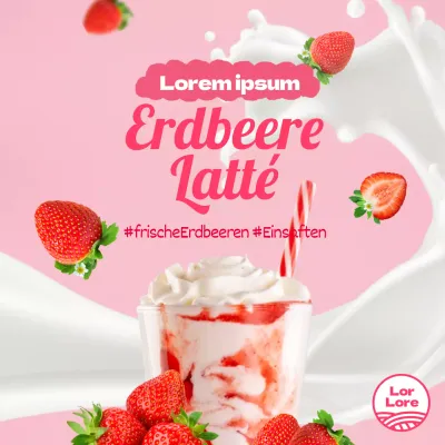 Eine Sammlung von Erdbeerrezepten mit einem süßen rosa Touch