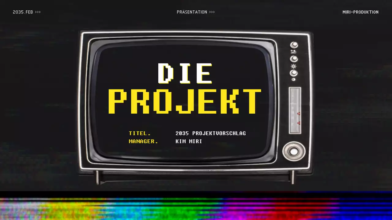 Videovorschlag für ein buntes Retro-Sendekonzept