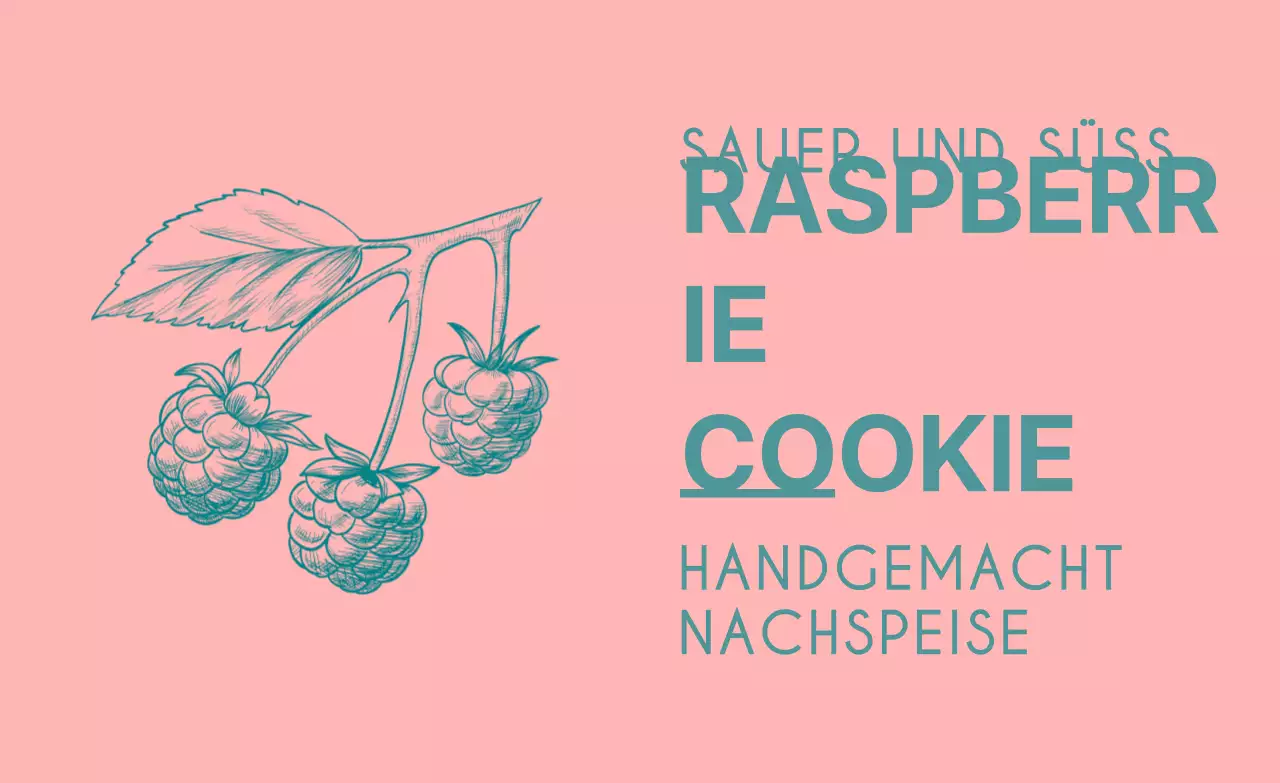Zum Verzieren von selbstgebackenen Plätzchen mit alten Beerenmotiven in Rosa und Gelb