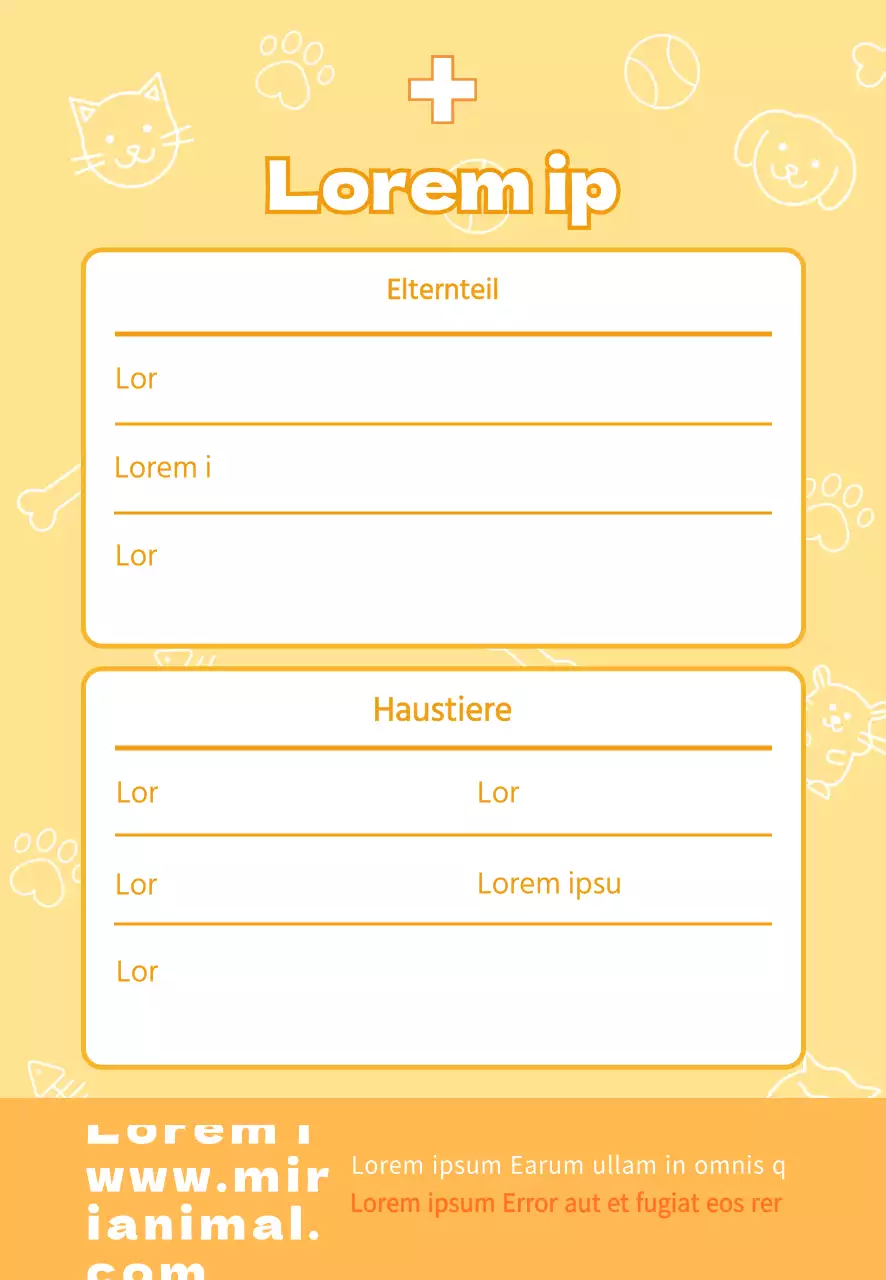 Quittung für Haustiere