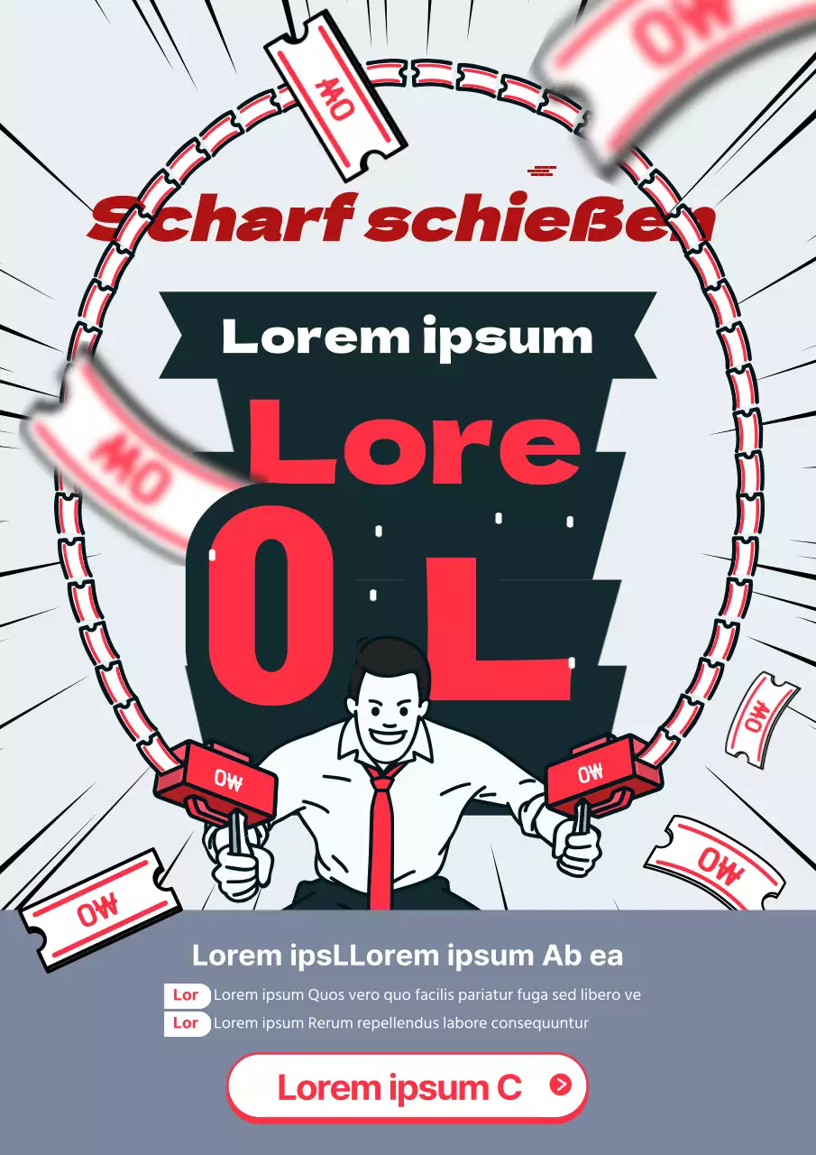 Rotes und graues Stock-Event-Thema