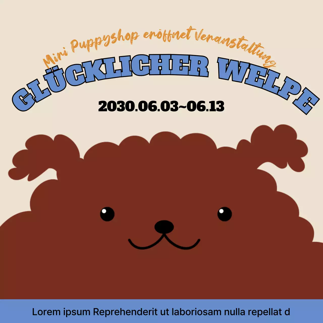 Ein niedlicher, hellblauer Hundepflegestand