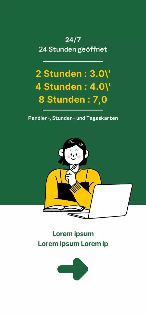 Bewerben Sie Ihr Studiencafé mit einem sauberen, grünen Hintergrund