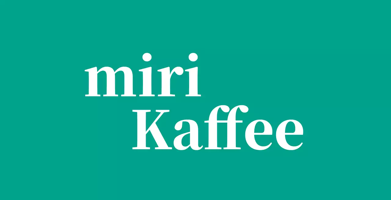 Cafe Ballette auf türkisem Hintergrund mit einem Logo in Englisch