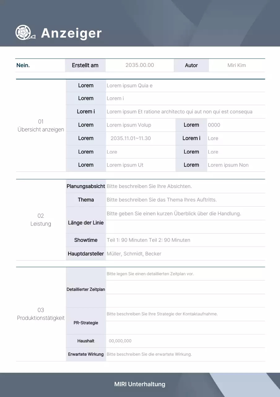 Musiktheatervorschlag in Grau