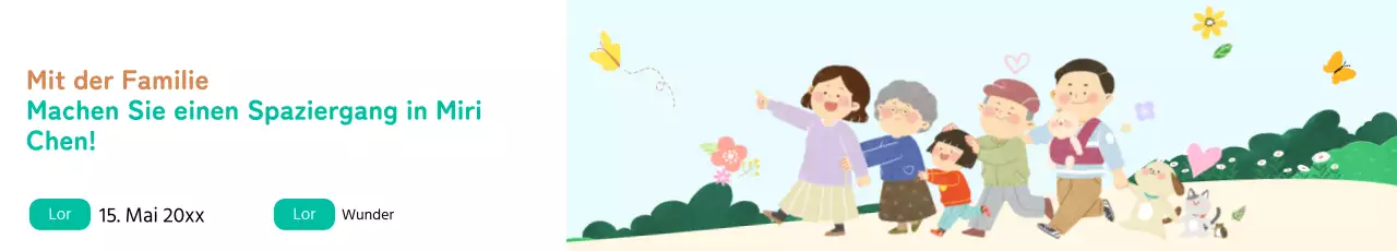 Familienpicknick auf blauem Hintergrund