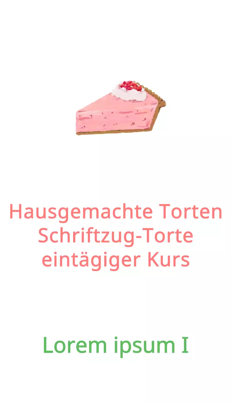 Tortenladen-Design mit pastellfarbenen Ölgemälde-Illustrationen von gemütlichen Torten