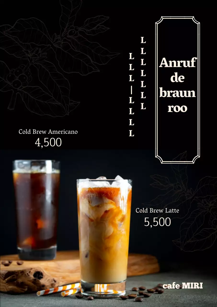 Kalt gebrühte Kaffeegetränke