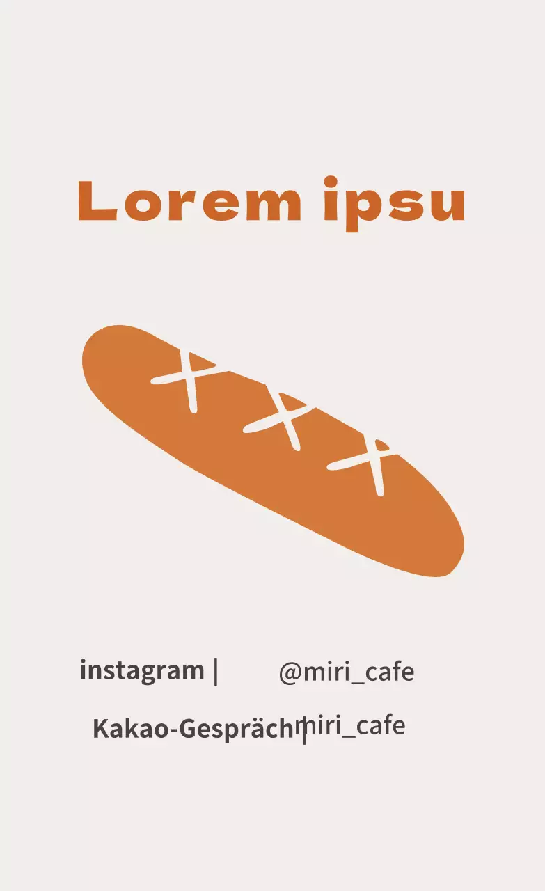 Braune Illustration niedliches Restaurant-Etikett