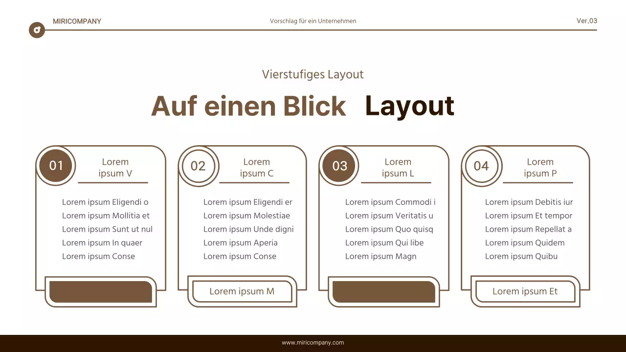 Einfacher Bericht mit brauner und weißer Textmarkierung
